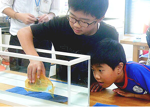 お魚ロボット 制作中の様子