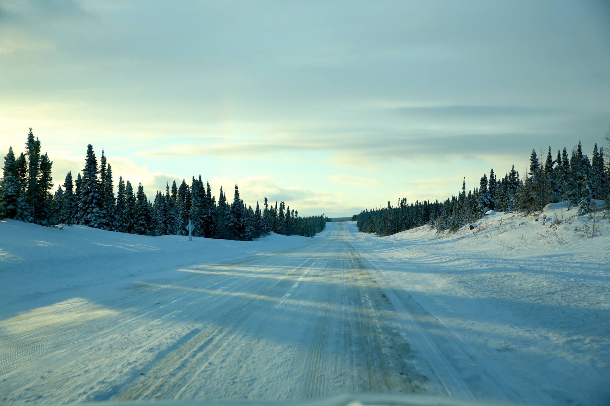 "A road shot taken on our return trip, somewhere between Goose Bay and Lab City." - Posted April 17