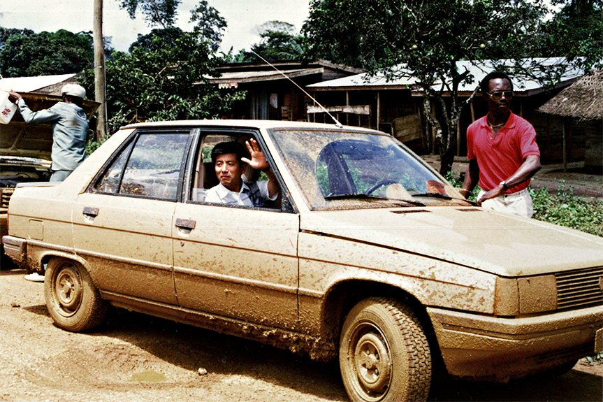 Off-road driving test in Africa