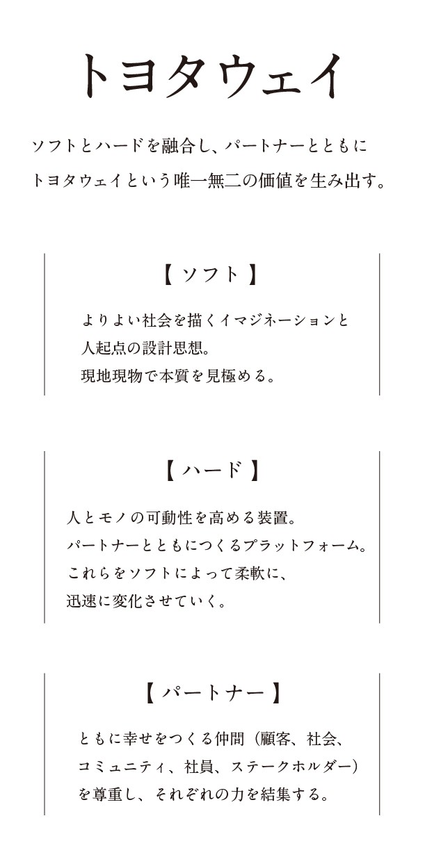 トヨタフィロソフィー  経営理念  企業情報  トヨタ自動車株式会社 