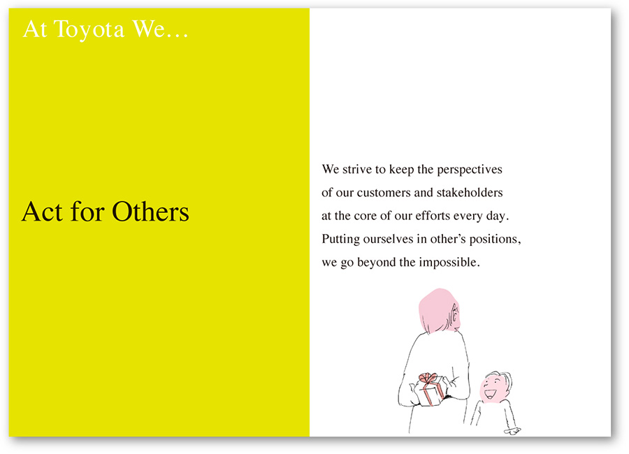 At Toyota We Act for Others