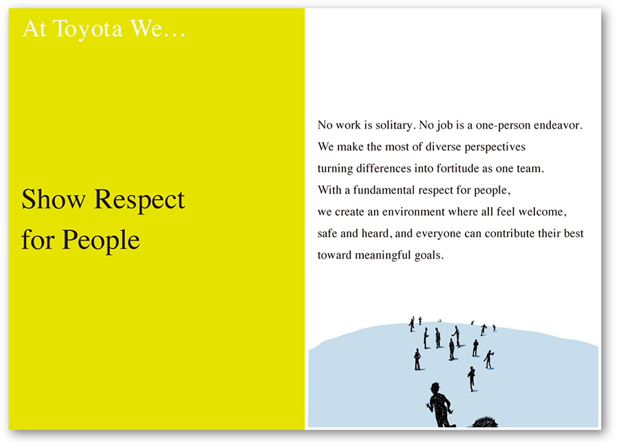 At Toyota We Show Respect for People
