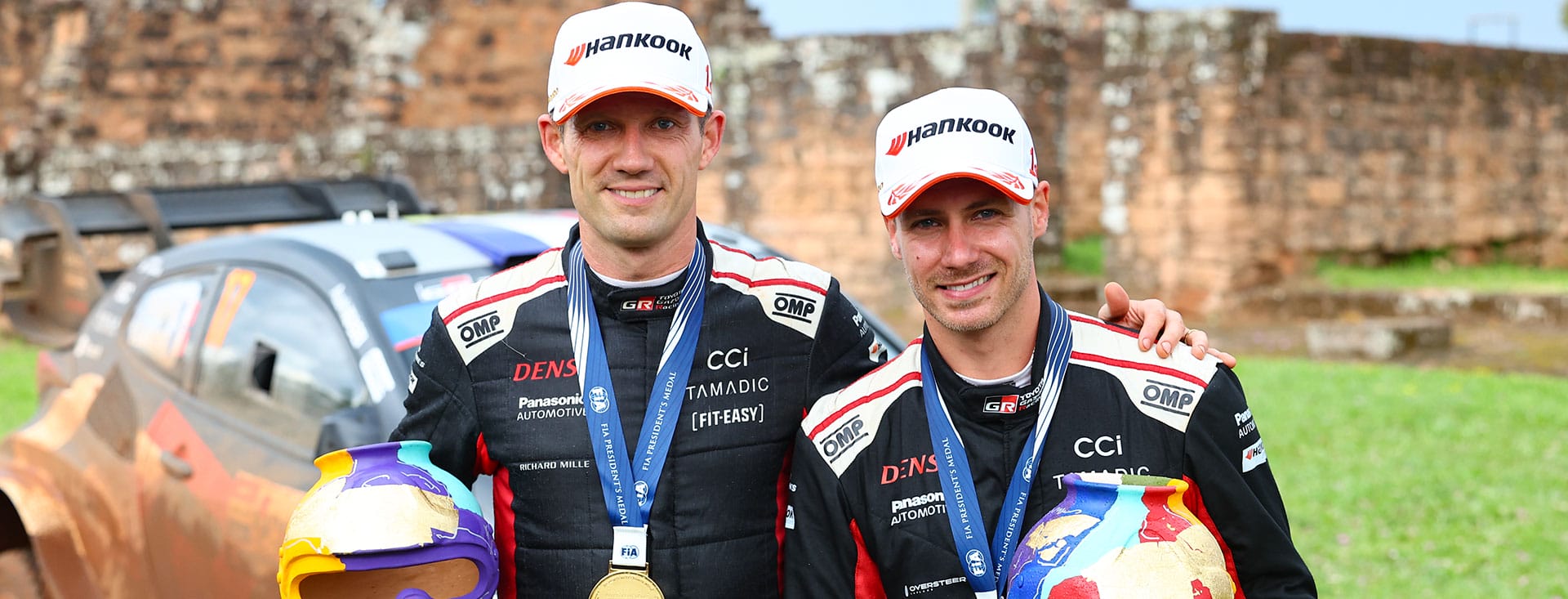Rally del Paraguay Ogier leads TOYOTA GAZOO Racing 1-2 in WRC's newest challenge