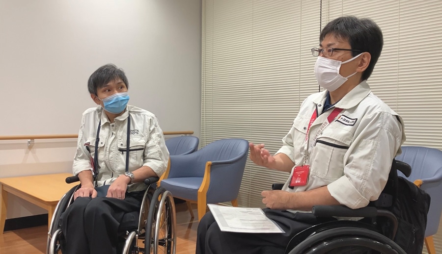 村瀬さん（胸髄9番損傷）、山田さん（腰髄1番損傷）