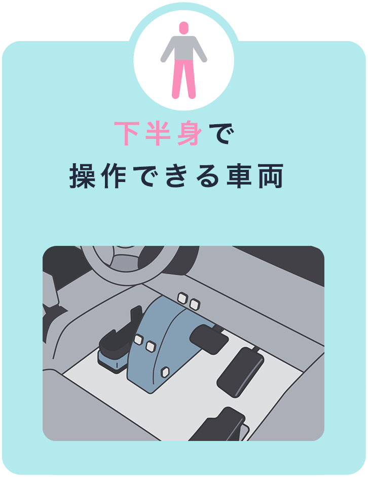 下半身で操作できる車両