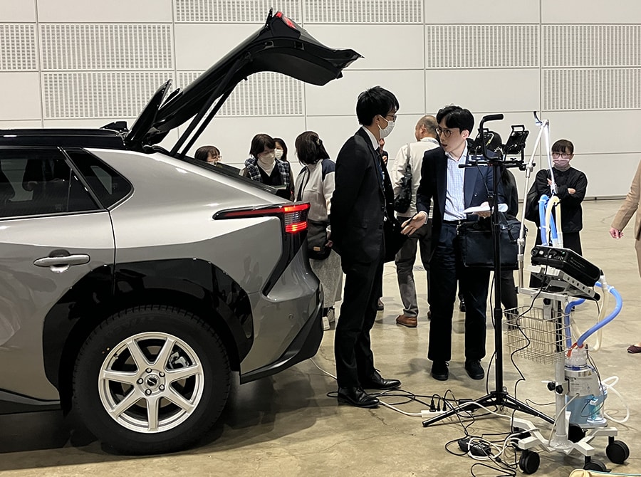 災害時の電動車から医療機器への給電活用に関する啓発