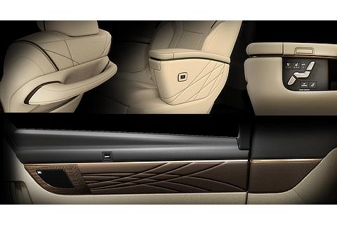 Alphard, Vellfire Rear Seat Area High Quality Leather Application Image