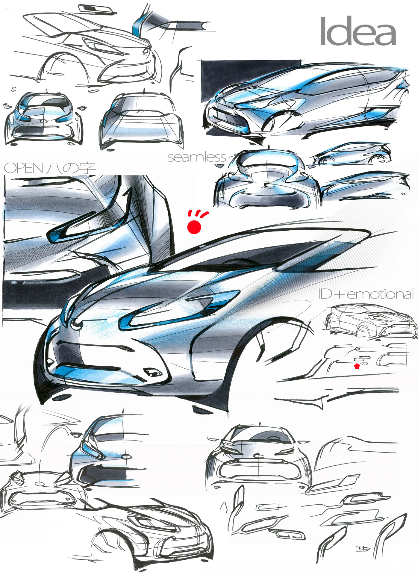 アクアデザインスケッチ トヨタデザイン トヨタブランド モビリティ トヨタ自動車株式会社 公式企業サイト