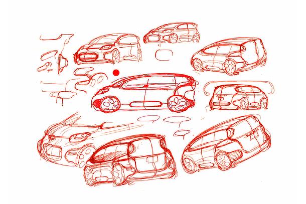 Sienta Early Idea Sketch