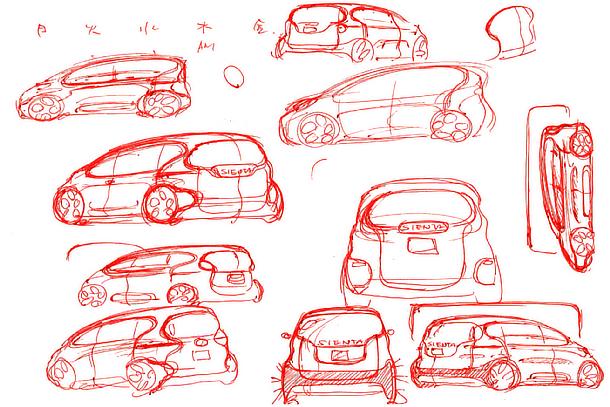 Sienta Early Idea Sketch