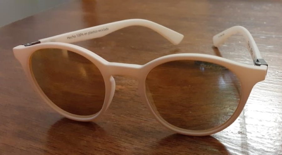 Sunglasses made from recycled plastics