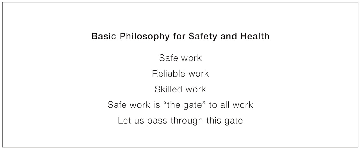 Basic Philosophy for Safety and Health