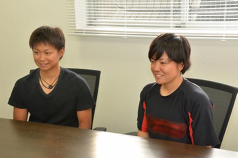 Captain Haruna Furusawa, No. 10 and Vice Captain Ayumi Suzuki, No. 5