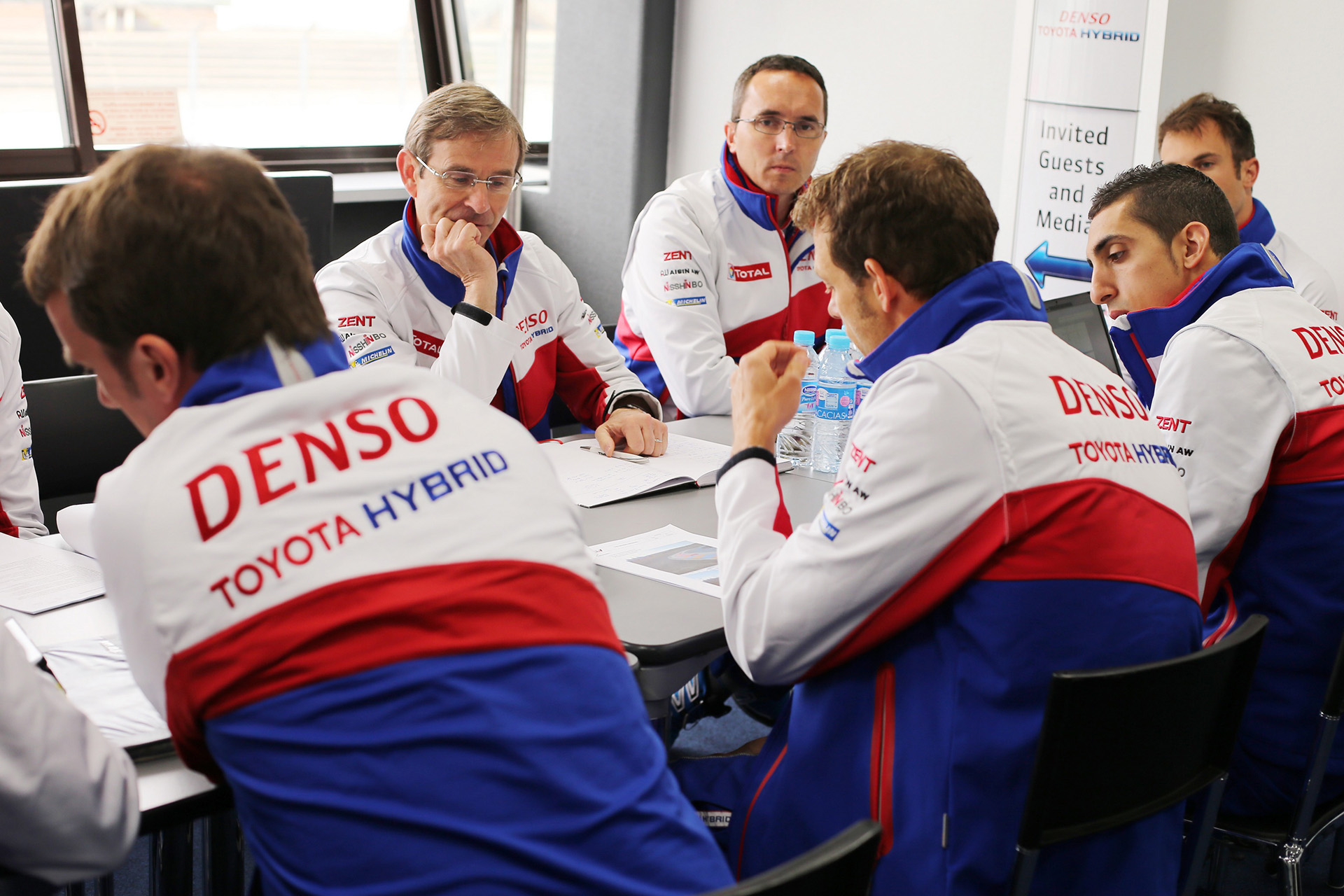 Pascal Vasselon, technical director (center); 2014 Le Mans Test