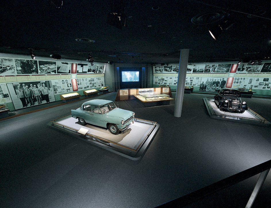 Exhibit Room focusing on Toyota's founding and early days at Toyota Kuragaike Commemorative Hall