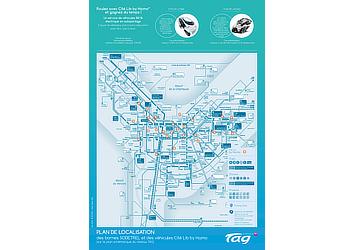 Tentative charging station map brochure for Citélib by Ha:mo