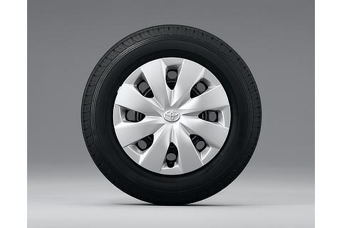 14インチスチールホイール＆タイヤ ブラック塗装ホイール（樹脂フルキャップ付）