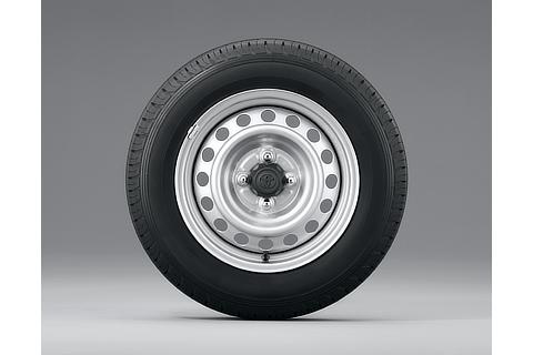 14インチスチールホイール＆タイヤ シルバー塗装ホイール（センターキャップ付）