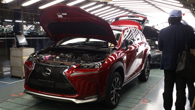 Lexus NX 200t line-off at Miyata Plant, Kyushu