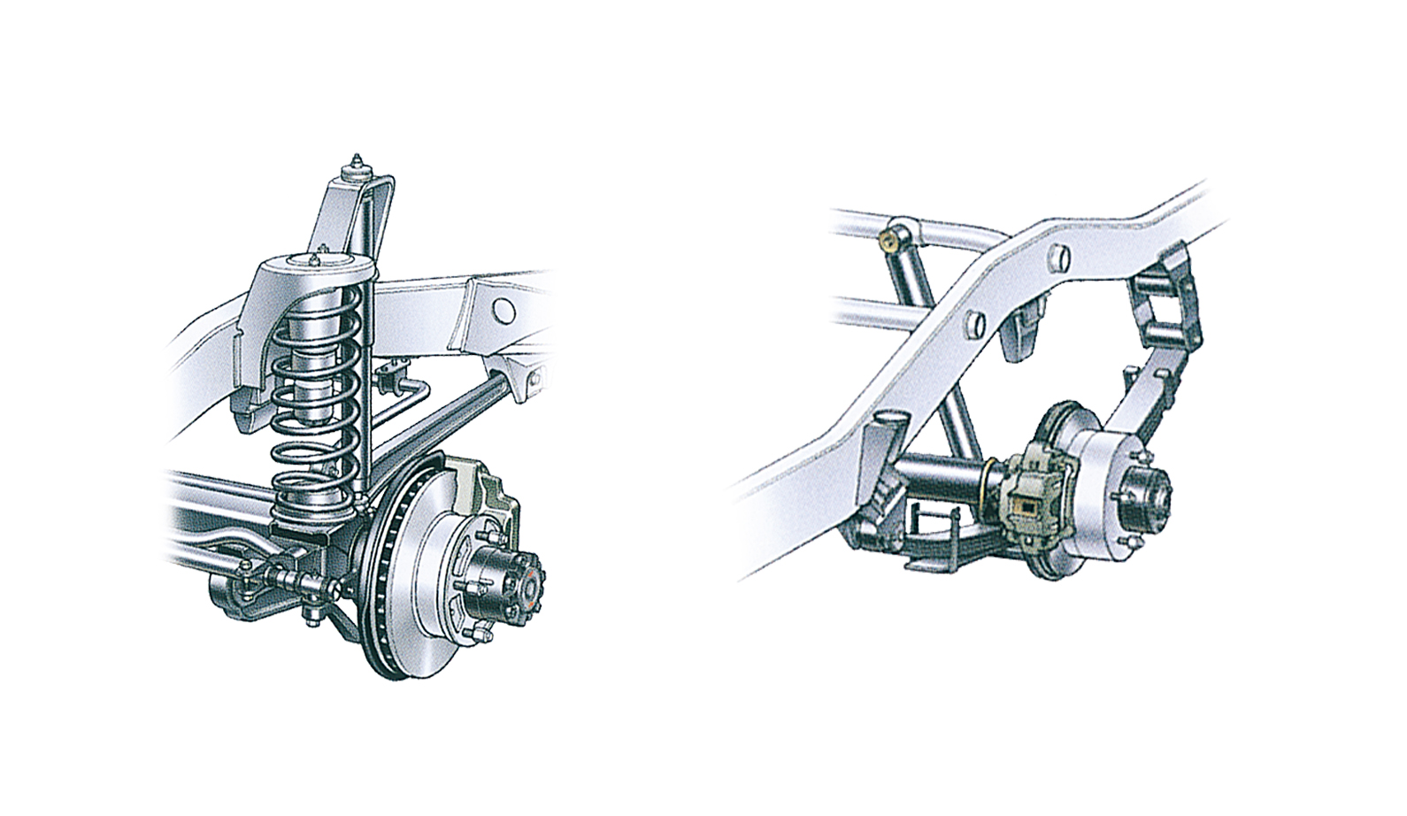 Land Cruiser 70 coil spring (front) and leaf spring (rear) suspensions (Japan commemorative re-release)