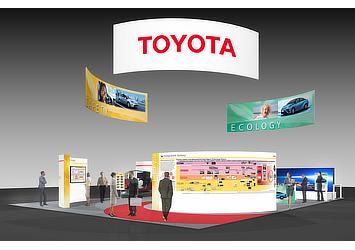 Toyota booth (artist's rendering)
