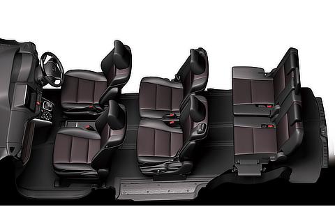 Seat arrangement (free access mode; 7-seater)