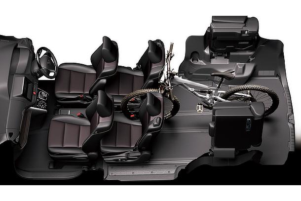 Seat arrangement (big luggage mode; 7-seater)