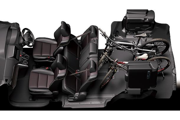 Seat arrangement (big luggage mode; 8-seater)