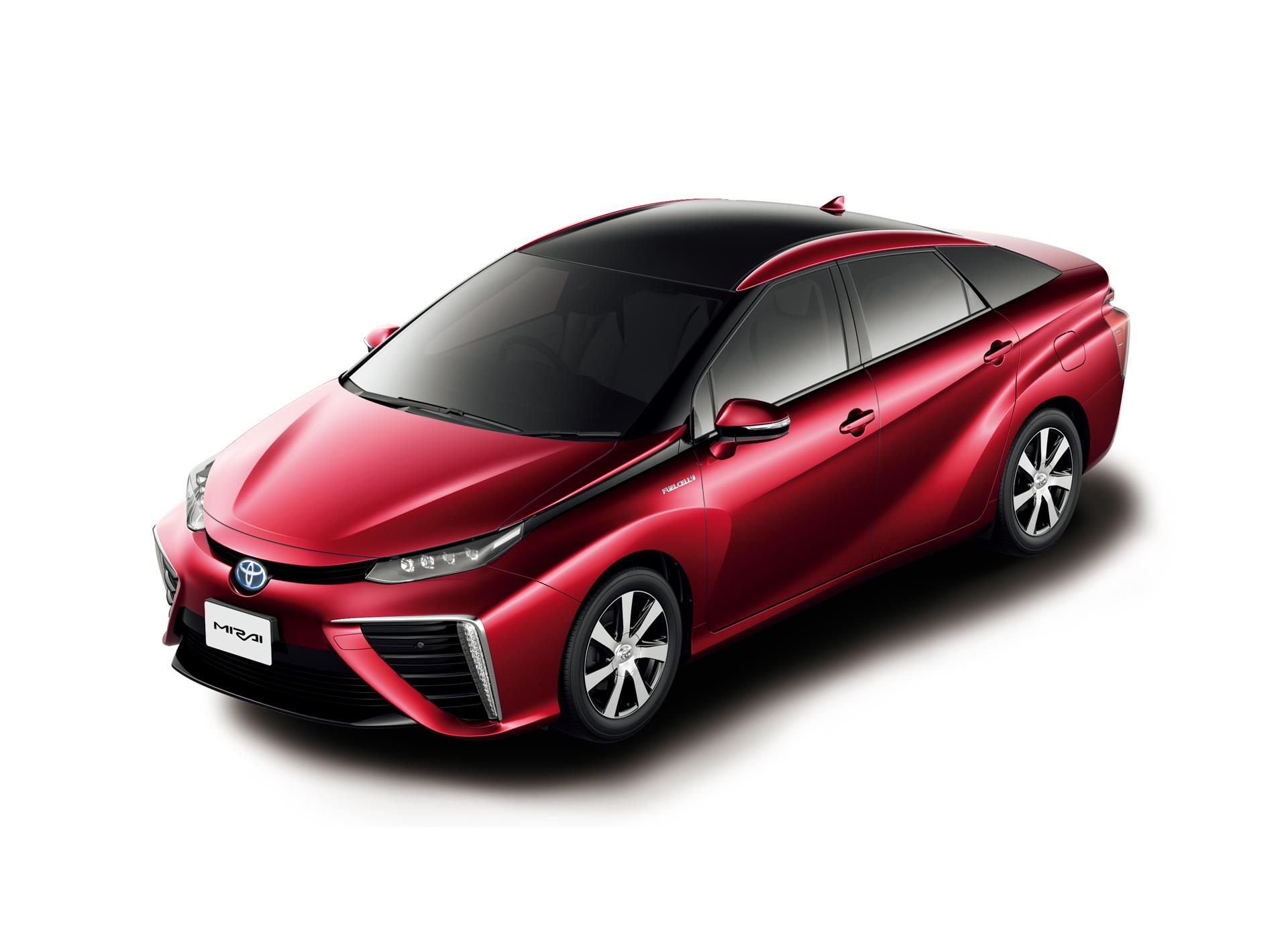 Toyota Mirai fuel cell sedan (Red Mica Metallic two-tone)