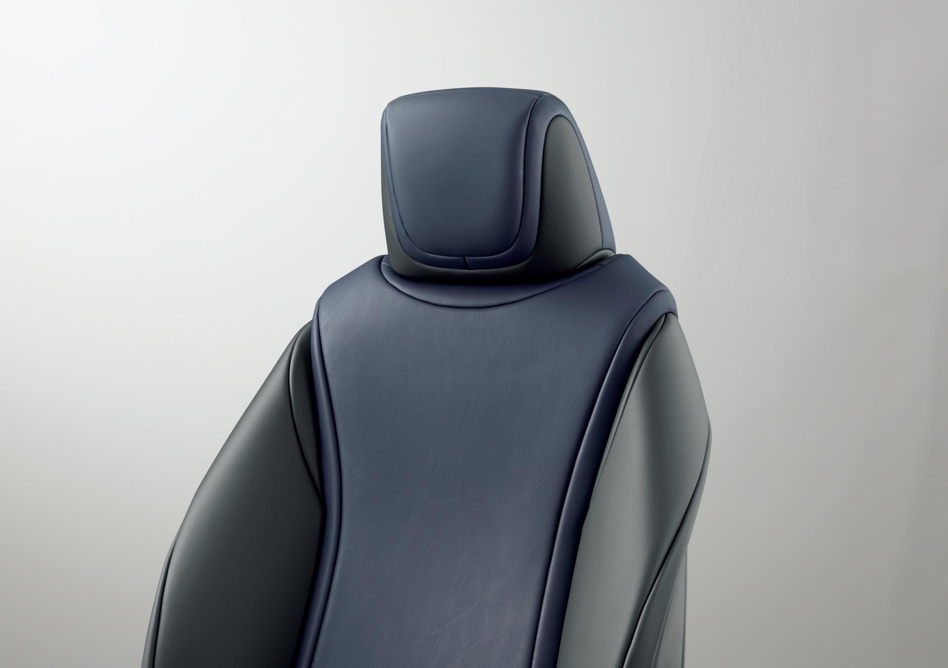 Toyota Mirai fuel cell sedan seat (Blue White)