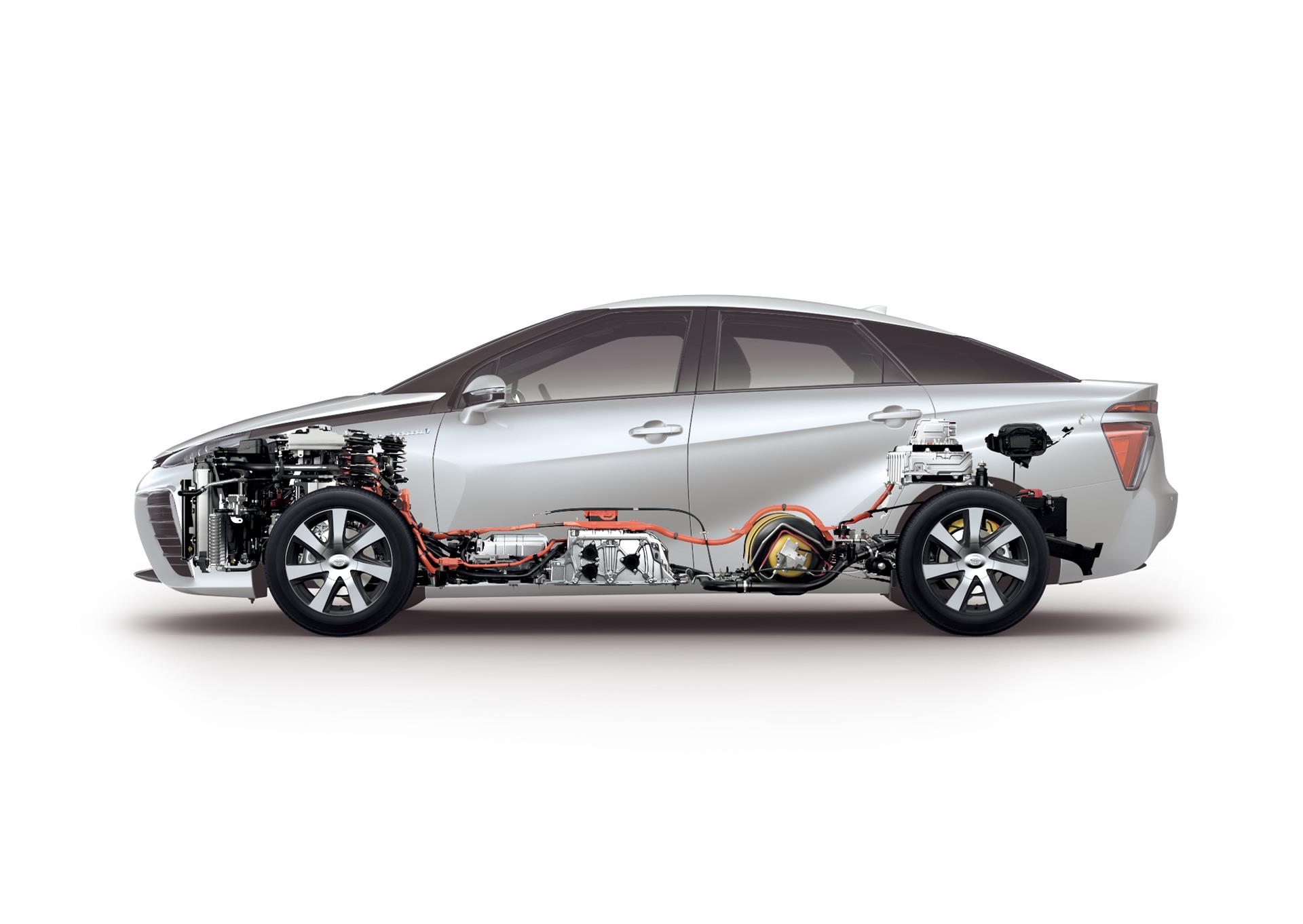 Toyota Mirai fuel cell sedan powertrain