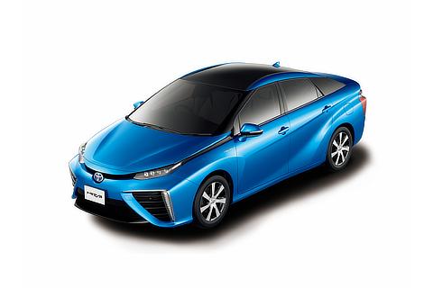 Toyota Mirai fuel cell sedan (Pure Blue Metallic two-tone)
