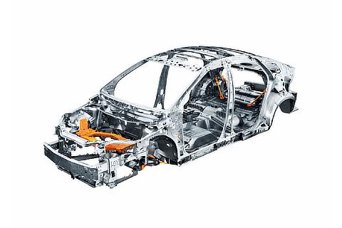 Toyota Mirai fuel cell sedan frame