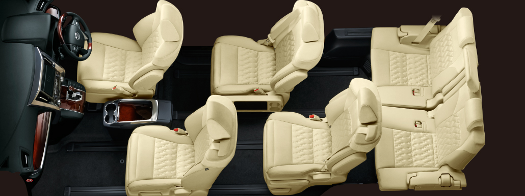 Alphard seating configuration (super-long-slide passenger seat in 