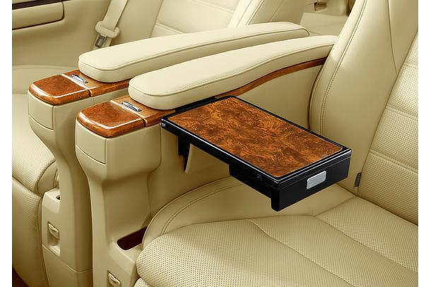 Alphard armrest and storage table for "Executive Lounge" models