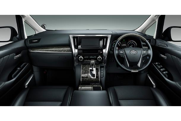 Vellfire ZR "G Edition" (hybrid; black interior; options shown)
