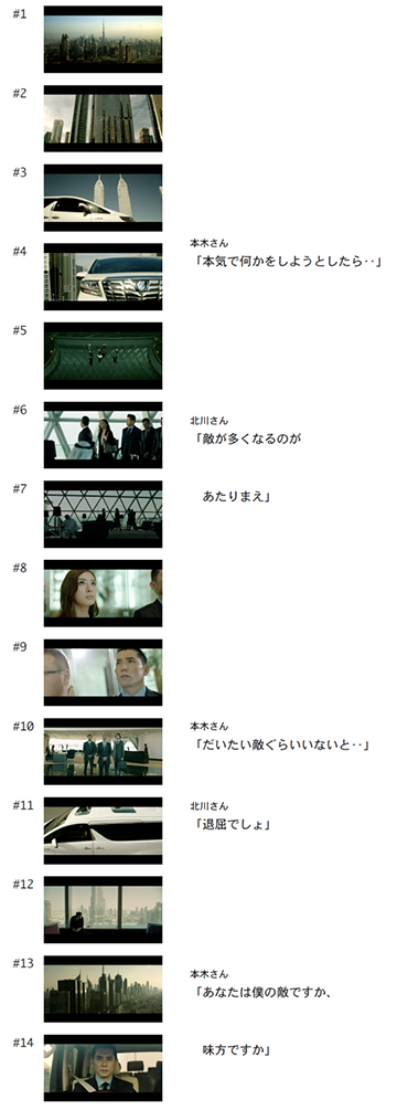 「ドバイ DAY」篇(30秒・B) ストーリーボード