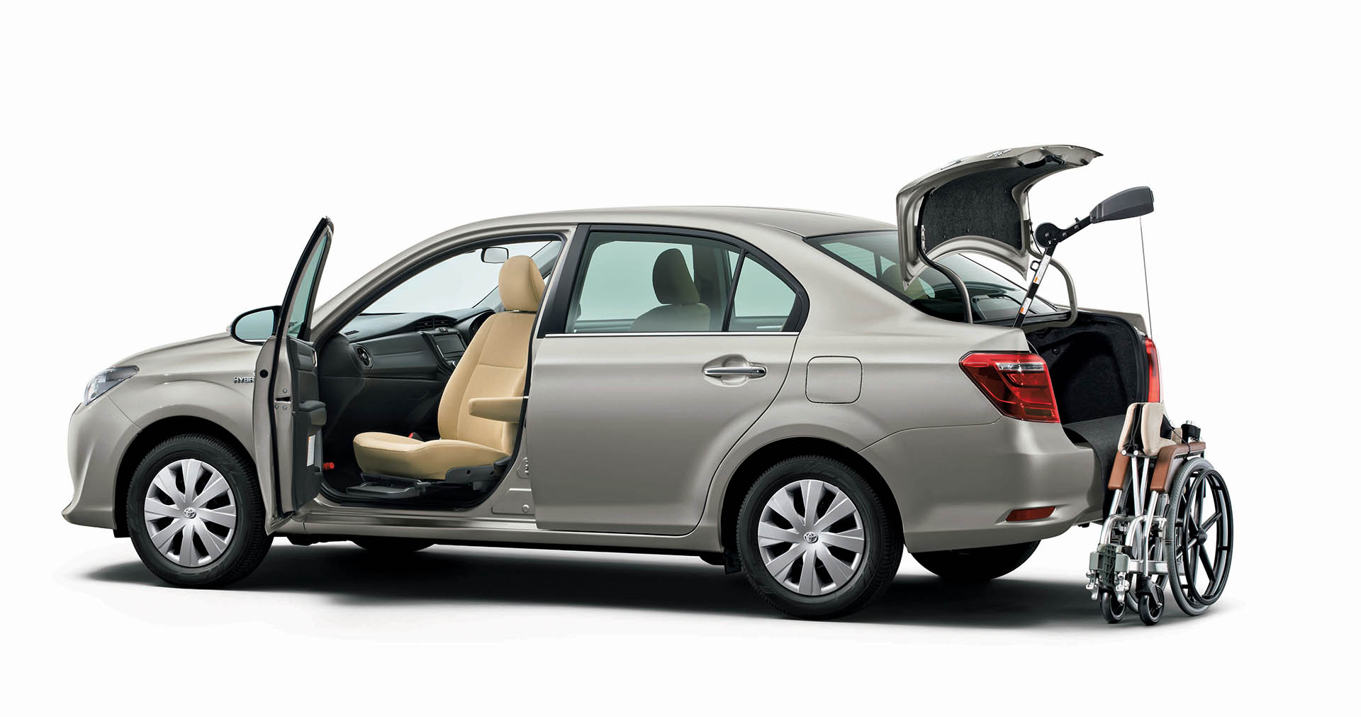 Corolla Axio Hybrid G(Mellow Silver Metallic)2WD Welcab model with rotating and sliding passenger seat