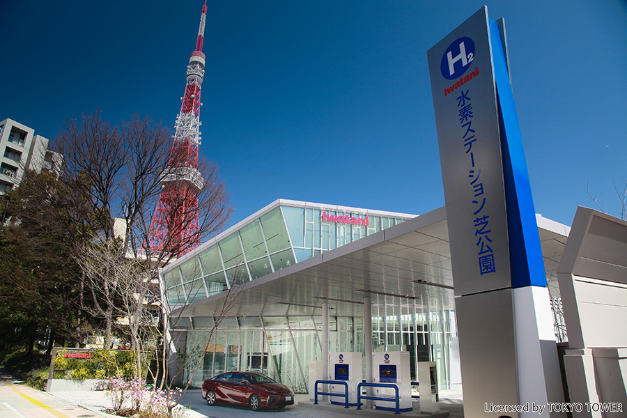 Iwatani's hydrogen station in Shiba-Koen, Minato