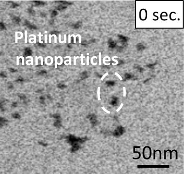 The coarsening of platinum nanoparticles (0 sec.)