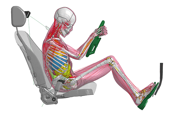 Toyota's Latest Virtual Crash Dummy Software Can Model Occupant Posture before Collisions