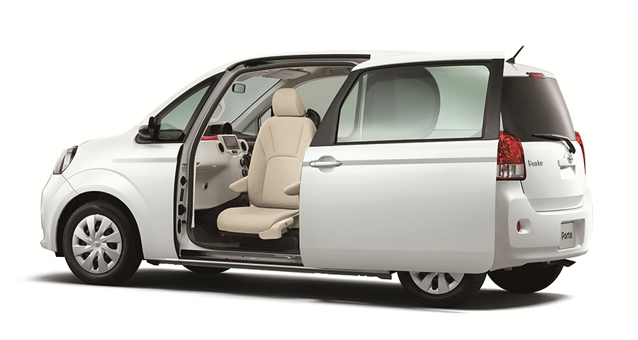 Porte Welcab F model with rotating and tilting passenger seat, A Type (options shown)