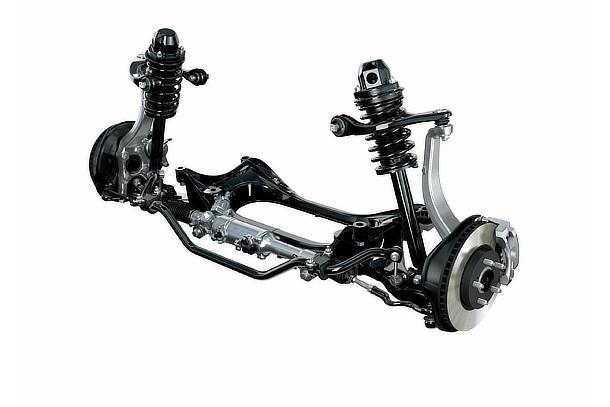 Front double-wishbone suspension