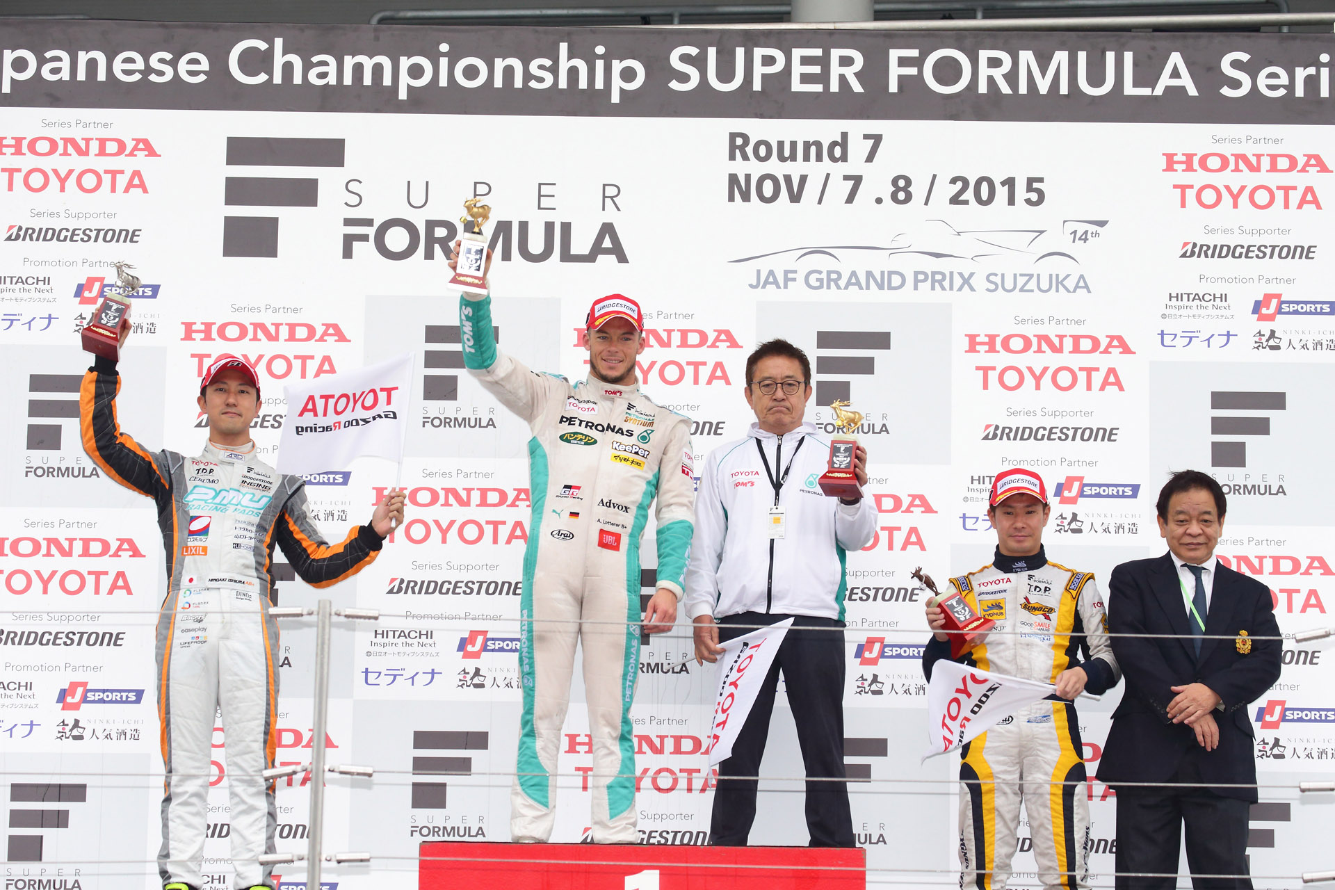 【ドライバー】石浦 宏明／アンドレ・ロッテラー／小林可夢偉 SUPER FORMULA 2015年 第７戦 鈴鹿