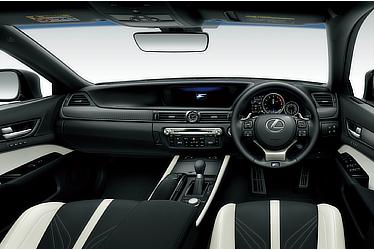 GS F (Black and Accent White interior color; options shown)