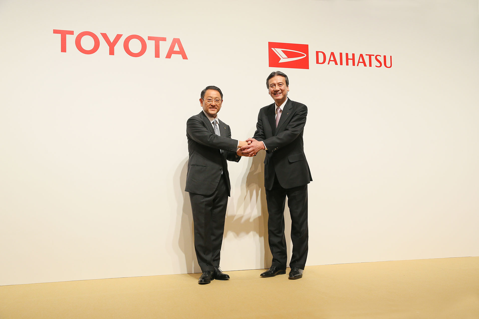 Toyota President Akio Toyoda Daihatsu President Masanori Mitsui