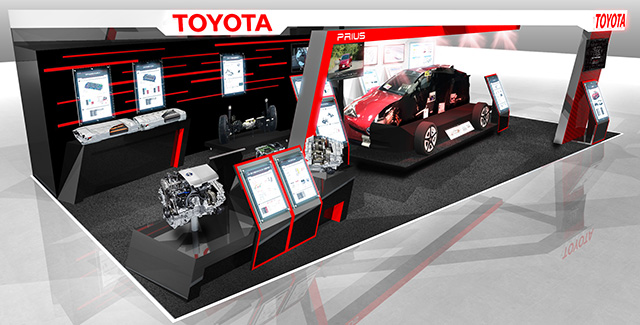 Image of the exterior of Toyota's booth