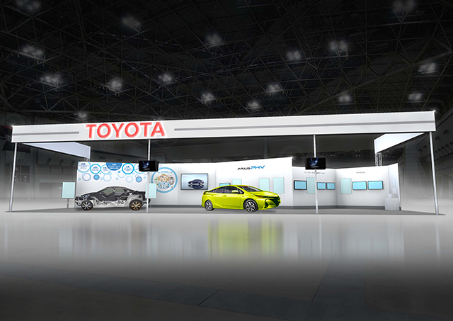 
Image of the exterior of Toyota's booth