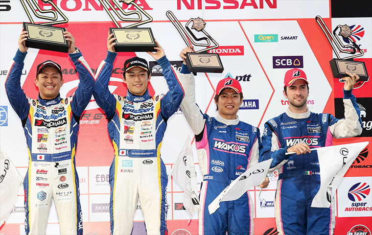 ポール・トゥ・ウィンを飾った関口雄飛／国本雄資と3位表彰台を獲得した大嶋和也／アンドレア・カルダレッリで、LEXUS勢1-3フィニッシュ