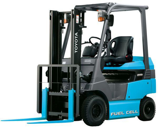 Fuel cell forklift (rated load: 2.5 tons) manufactured by Toyota Industries Corporation